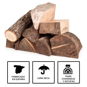 19kg de encina: troncos gruesos para chimeneas y estufas