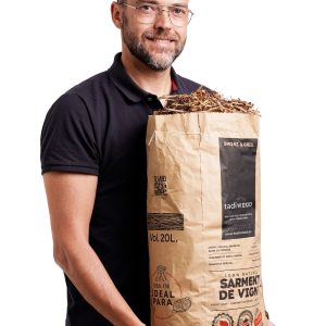 3kg Leña de Sarmiento Troceado de Vid para Paellas, Calçolts y Chuletitas de Cordero.